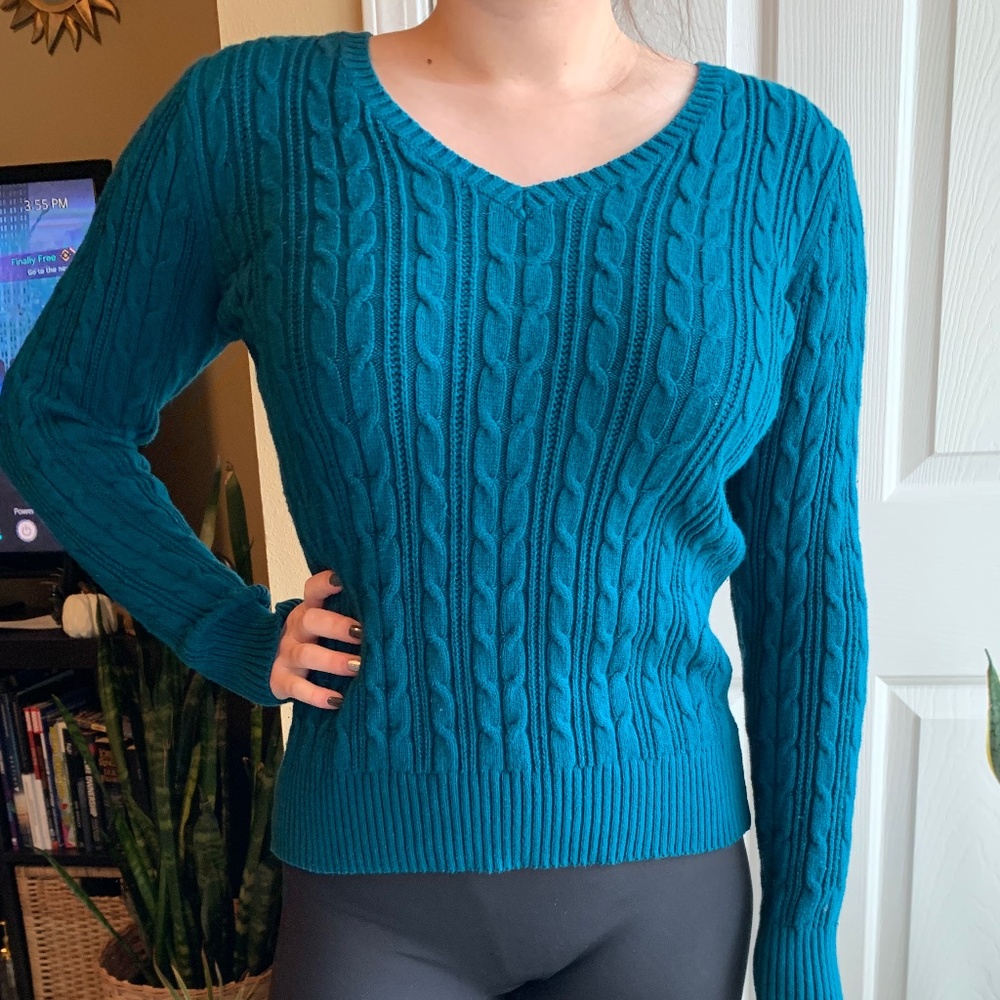 St. John’s Bay Blue Cable Knit Sweater